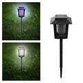 Nature Spring Solar Powered Light, Mosquito and Insect Bug Zapper, LED/UV Radiation Outdoor Stake Fixture 673035OYL